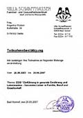 Zertifikat Villa Schaffhausen